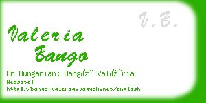 valeria bango business card